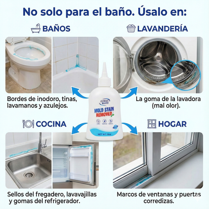 Gel Removedor de Hongos Multiuso + Cepillo Limpiador (GRATIS)